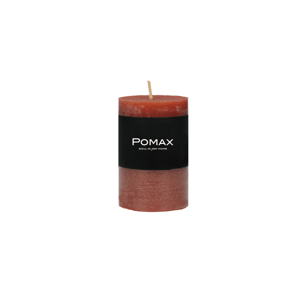 pomax CANDLE - kaars - paraffine wax - DIA 5 x H 8 cm - terracotta