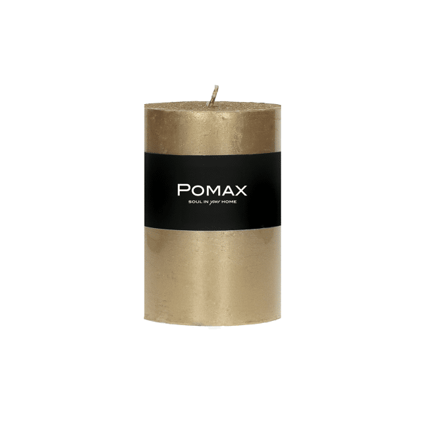 pomax CANDLE - kaars - paraffine wax - DIA 7 x H 10 cm - champagne