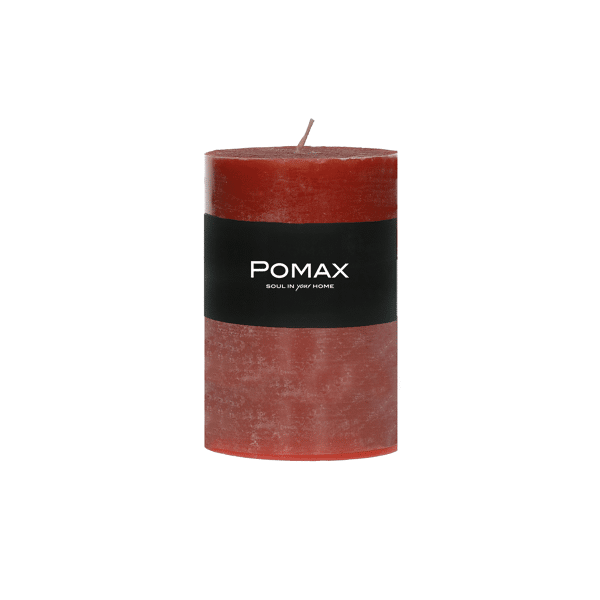 pomax CANDLE - kaars - paraffine wax - DIA 7 x H 10 cm - terracotta