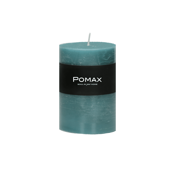 pomax CANDLE - kaars - paraffine wax - DIA 7 x H 10 cm - wintergroen