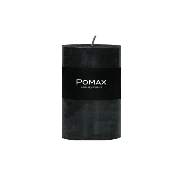 pomax CANDLE - kaars - paraffine wax - DIA 7 x H 10 cm - zwart