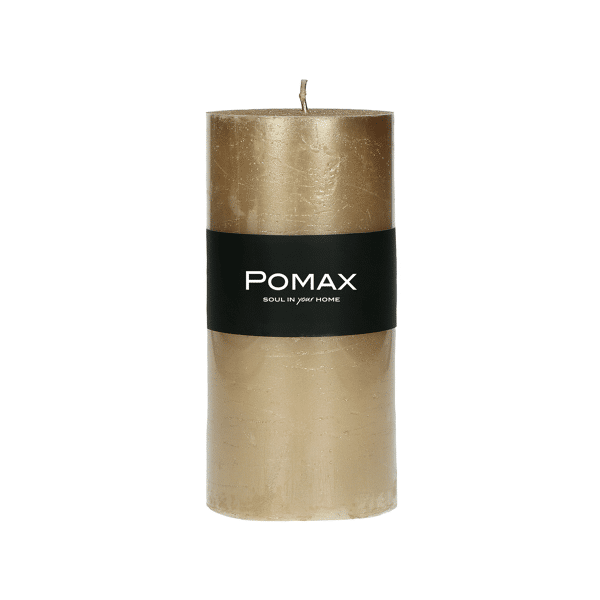 pomax CANDLE - kaars - paraffine wax - DIA 7 x H 14 cm - champagne