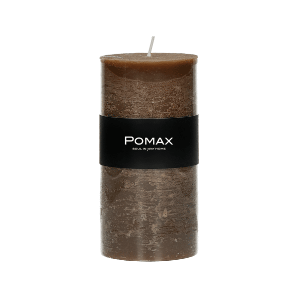 pomax CANDLE - kaars - paraffine wax - DIA 7 x H 14 cm - hazelnoot