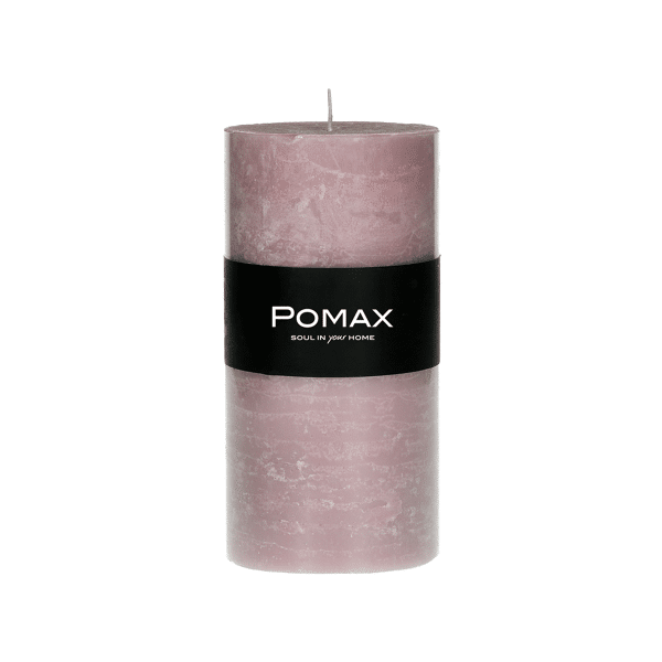 pomax CANDLE - kaars - paraffine wax - DIA 7 x H 14 cm - licht roze