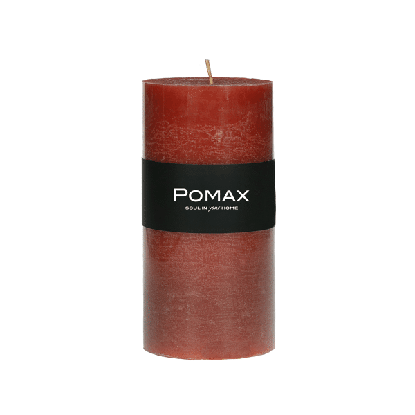 pomax CANDLE - kaars - paraffine wax - DIA 7 x H 14 cm - terracotta