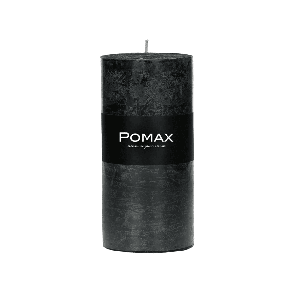 pomax CANDLE - kaars - paraffine wax - DIA 7 x H 14 cm - zwart