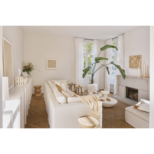 Pomax CELANDINE - Kandelaar - Essenhout / Metaal - DIA 9 X H 30 Cm - Naturel