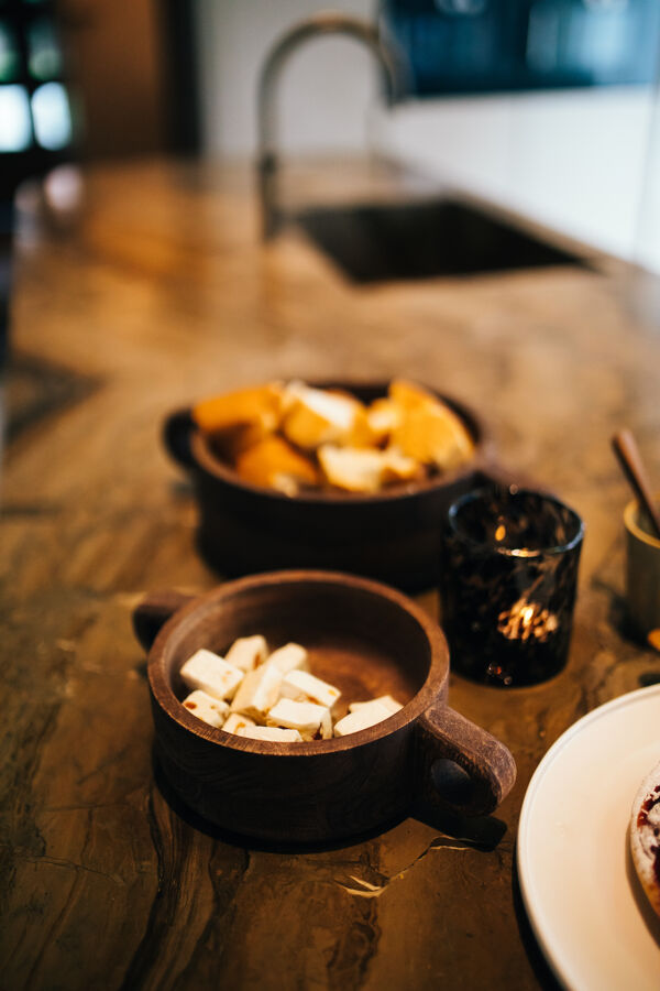 Pomax CHANELLE - Kom - Mango Hout - L 27 X W 17 X H 7 Cm - Walnoot