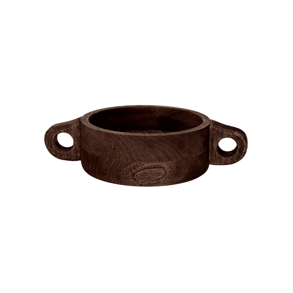 pomax CHANELLE - kom - mango hout - L 27 x W 17 x H 7 cm - walnoot