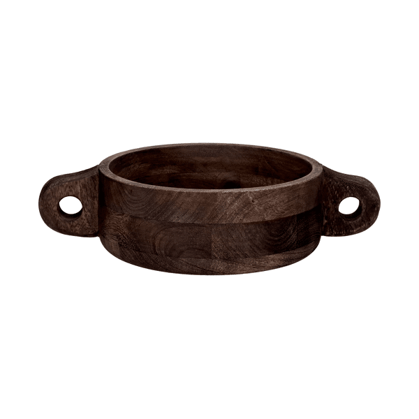 pomax CHANELLE - kom - mango hout - L 36 5 x W 24 x H 9 cm - walnoot