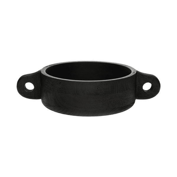 pomax CHANELLE - kom - mango hout - L 36 5 x W 24 x H 9 cm - zwart