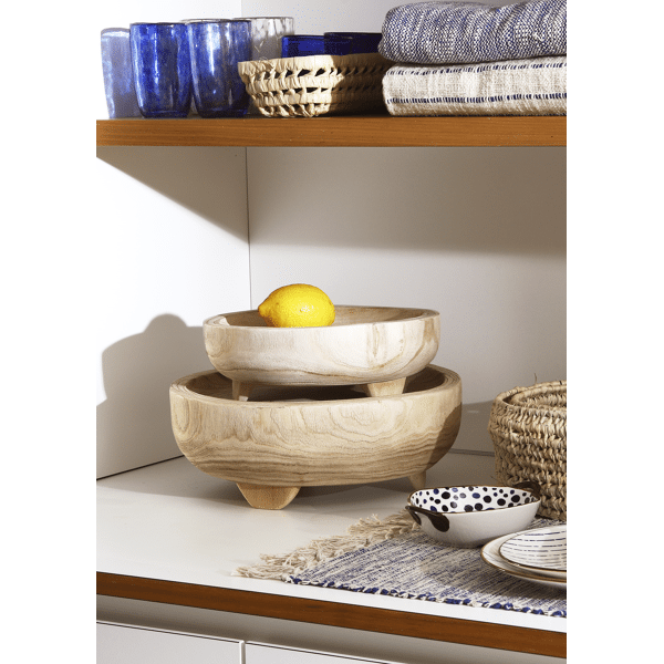 Pomax COMM - Schotel - Paulownia Hout - DIA 28 X H 10 Cm - Naturel