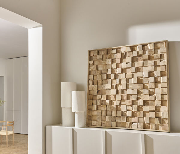 Pomax COMPETA - Tafellamp - Papier Mâché - DIA 20 X H 54 Cm - Wit