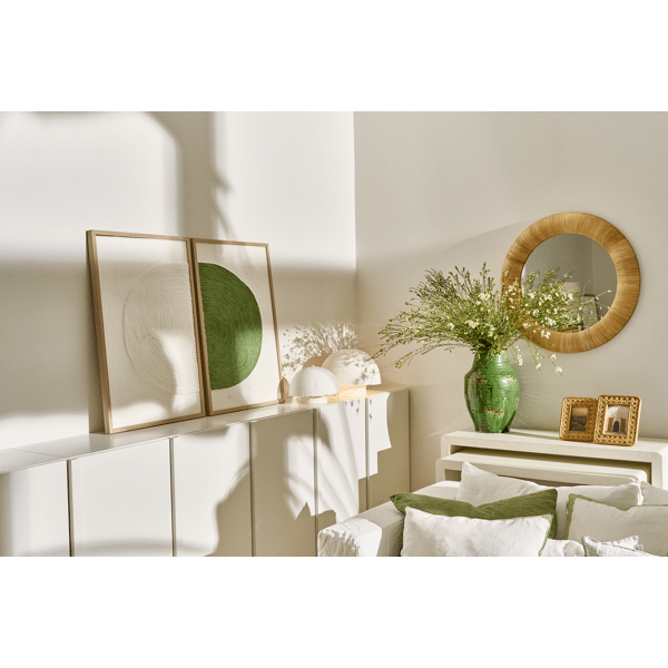 Pomax COMPETA - Tafellamp - Papier Mâché - DIA 30 X H 19 Cm - Wit