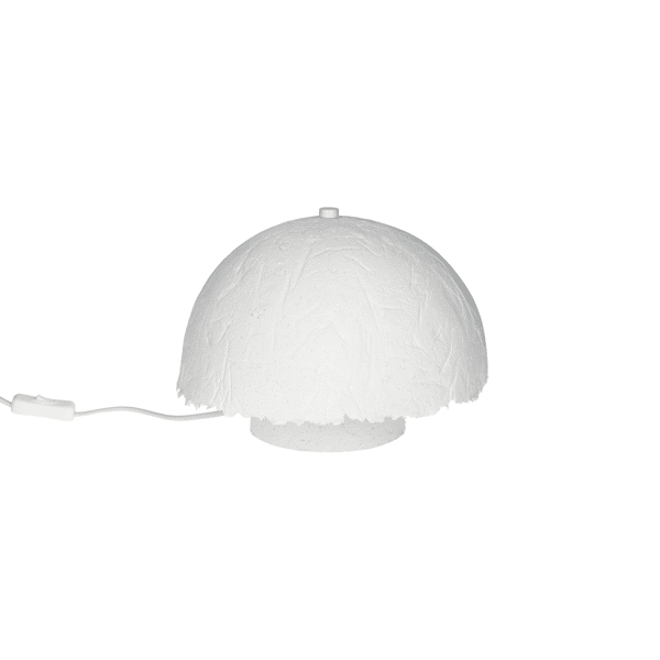 pomax COMPETA - tafellamp - papier mâché - DIA 30 x H 19 cm - wit