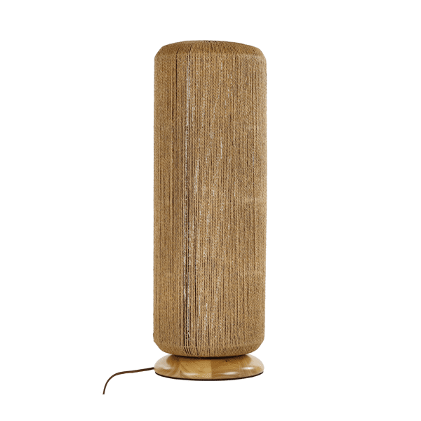 pomax CORDERA - vloerlamp - gevlochten papier / rubberhout - DIA 30 x H 89 cm - naturel