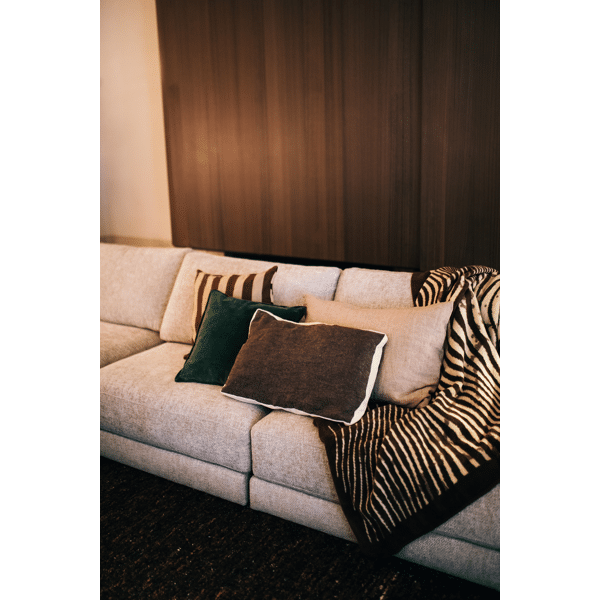 Pomax CORFINO - Deken - Katoen / Acryl - L 200 X W 150 Cm - Bruin