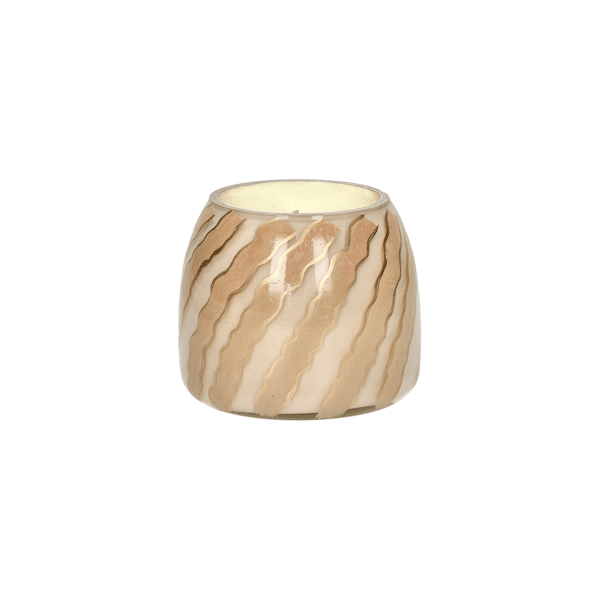 pomax DAHLIA - geurkaars 1 wiek - "black oud" - glas - DIA 10 H 9 x cm - roze