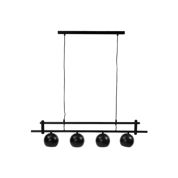 pomax DEPOT - hanglamp - metaal - L 101 x DIA 14 cm - zwart