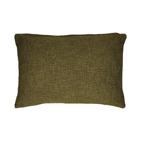 Pomax DIMARO - Kussen - Katoen / Gerecycled Polyester - L 60 X W 40 Cm - Donkergroen