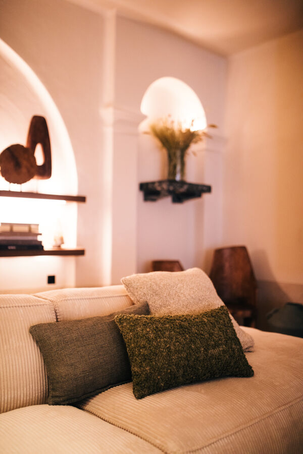 Pomax DIMARO - Kussen - Katoen / Viscose - L 50 X W 30 Cm - Donkergroen