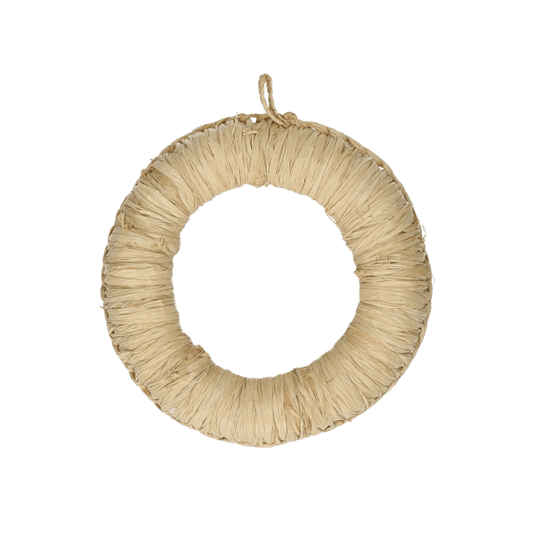 pomax ECKOO - onderzetter - raffia / katoen - DIA 19 cm - naturel