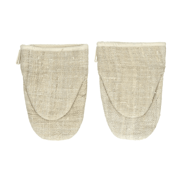 pomax ECKOO - set/2 ovenwanten - jute / katoen - L 22 x W 15 cm - naturel