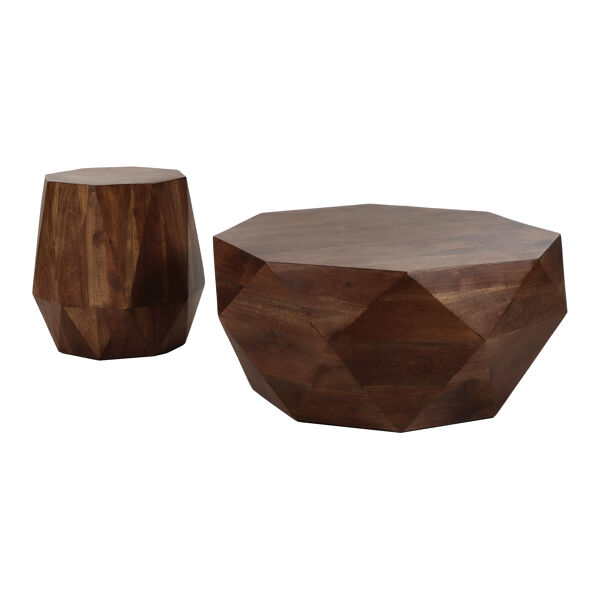 Pomax EDENBURG - Bijzettafel - Acacia Hout - L 45 X W 45 X H 45 Cm - Bruin