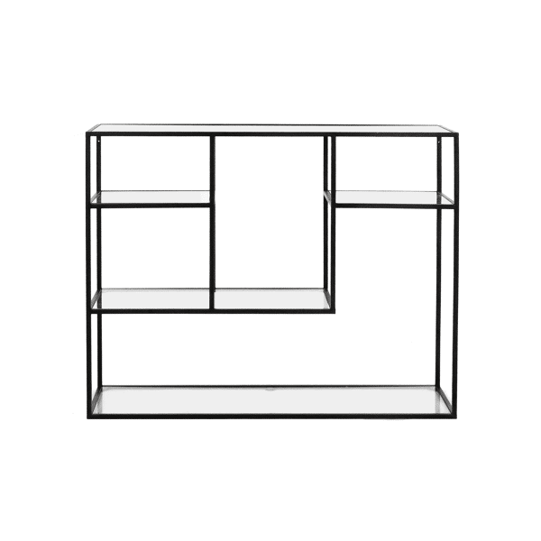 pomax ESZENTIAL - rek - metaal / glas - L 100 x W 30 x H 80 cm - zwart