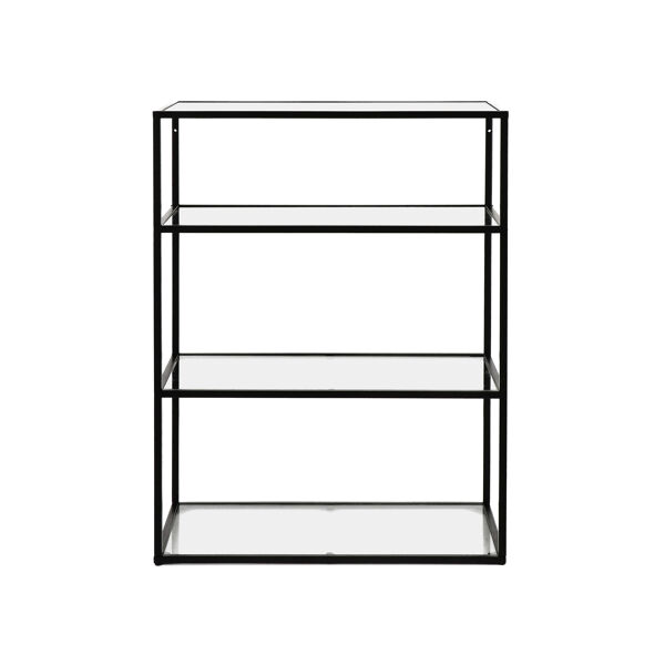 Pomax ESZENTIAL - Rek - Metaal / Glas - L 60 X W 30 X H 80 Cm - Zwart