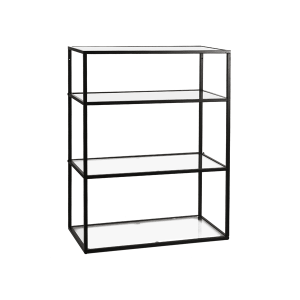 pomax ESZENTIAL - rek - metaal / glas - L 60 x W 30 x H 80 cm - zwart