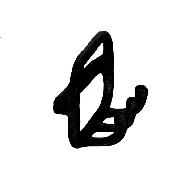 Pomax EVANNA - Wandhaak - Aluminium - L 18 5 X W 6 X H 8 Cm - Zwart