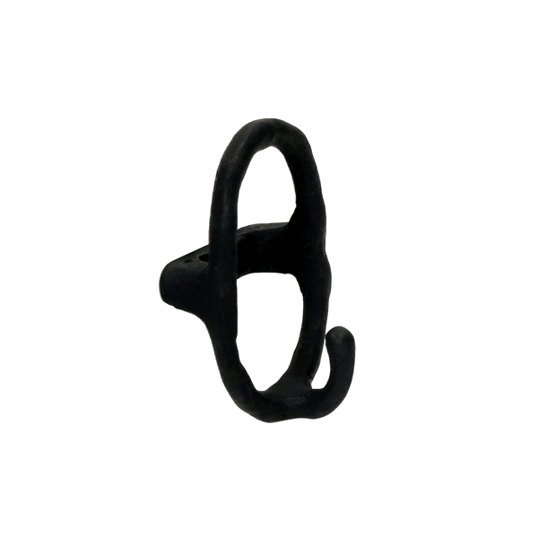 pomax EVANNA - wandhaak - aluminium - L 6 x W 4 5 x H 8 8 cm - zwart