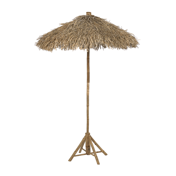pomax FIDJI - parasol - mendong gras / bamboe - DIA 150 x H 240 cm - naturel