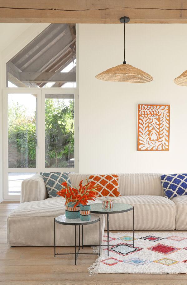 Pomax FIESTA - Set/2 Manden - Zeegras - DIA 9/15 X H 15/18 Cm - Aqua