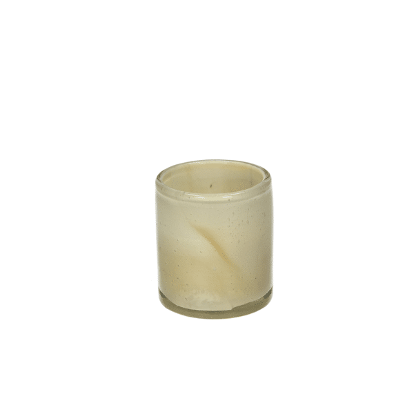 pomax FIRENZE - kaars 1 wiek - paraffine wax / glas - DIA 8 5 x H 10 cm - beige