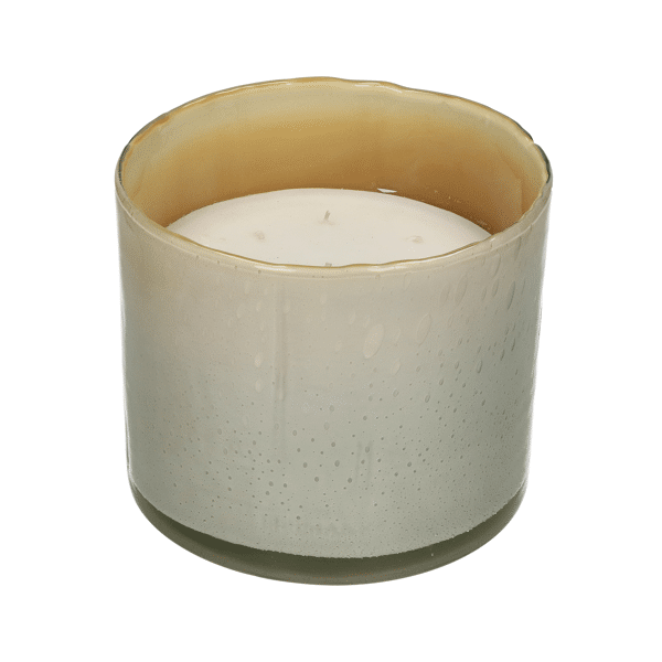 Pomax FIRENZE - Kaars 9 Wieken - Paraffine Wax / Glas - DIA 23 X H 20 Cm - Beige