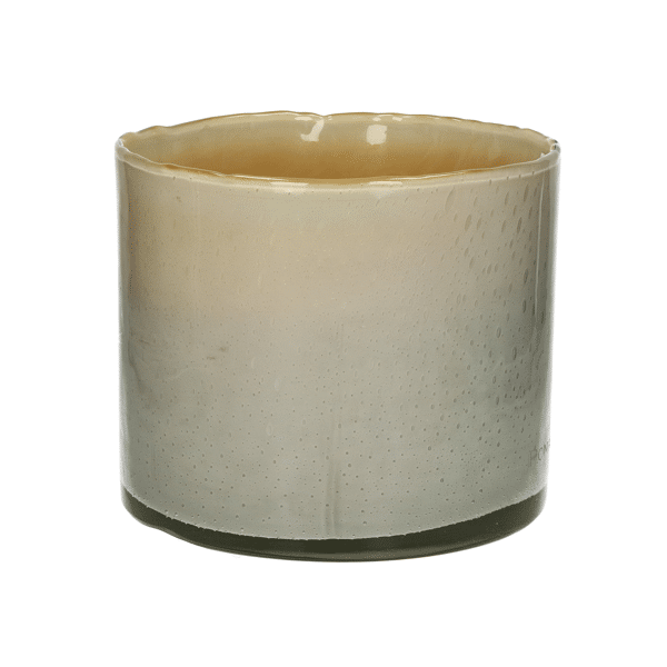 pomax FIRENZE - kaars 9 wieken - paraffine wax / glas - DIA 23 x H 20 cm - beige