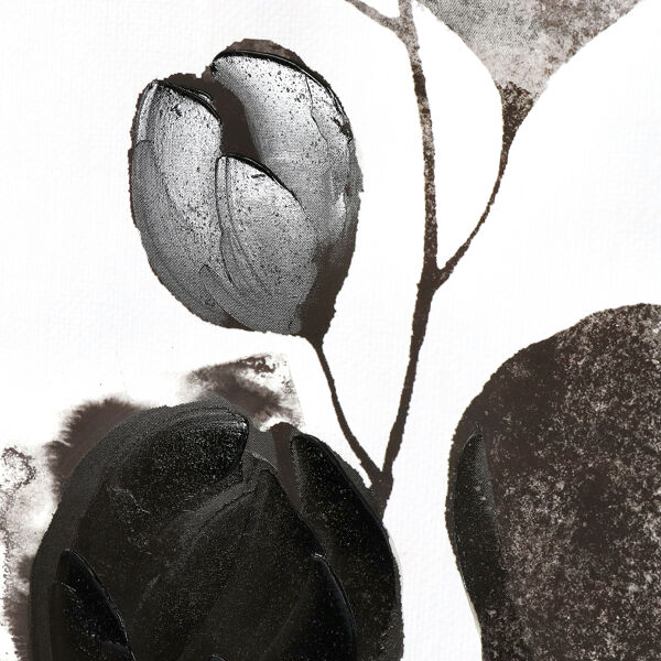 Pomax FLOR - Canvas Met Kader - Canvas / Hout - L 100 X W 4 3 X H 140 Cm - Zwart