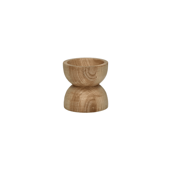pomax FLORENCE - kandelaar - essenhout / metaal - DIA 8 x H 8 cm - naturel