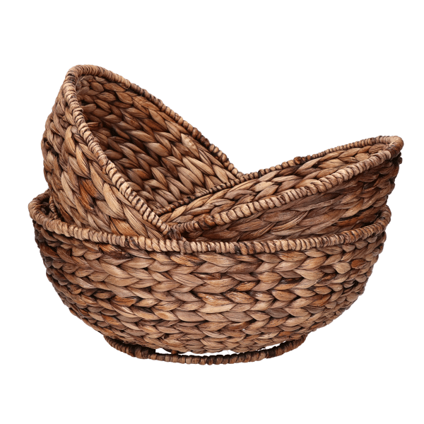 pomax FLOYD - set/3 manden - waterhyacint - DIA 30/32/37 x H 9 5/12/15 cm - naturel