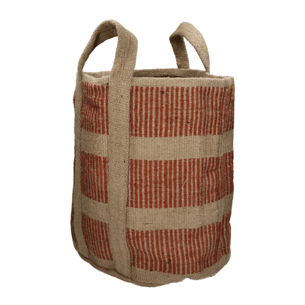 pomax FOLLINA - mand - jute / katoen - L 60 x W 43 cm - terracotta