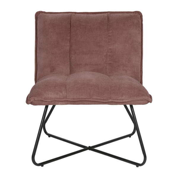 Pomax FORREST - Relax Stoel - Stof / Metaal - L 66 X W 68 X H 77 Cm - Poederroos