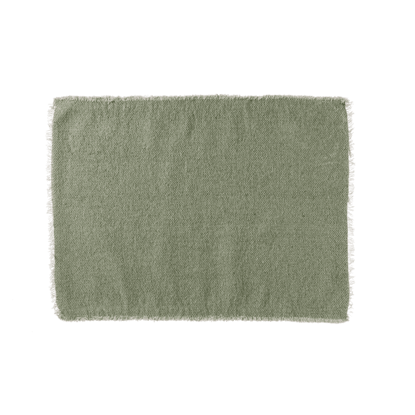 pomax FRIVOLE - placemat - katoen / . - L 50 x W 35 cm - licht groen