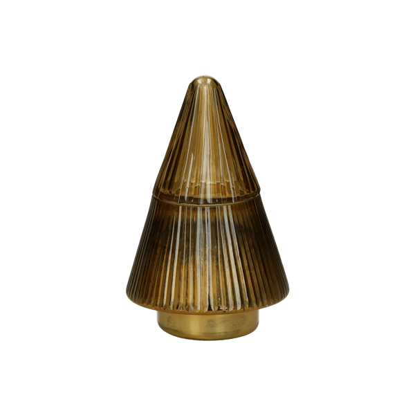 pomax GLIMMER - geurkaars - "oudh" geur - glas / wax - DIA 12 x H 17 cm - amber