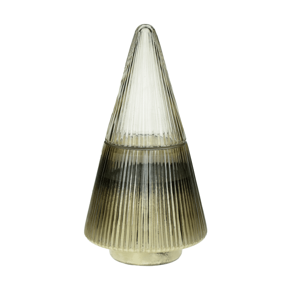 pomax GLIMMER - geurkaars - "oudh" geur - glas / wax - DIA 13 x H 25 cm - goud