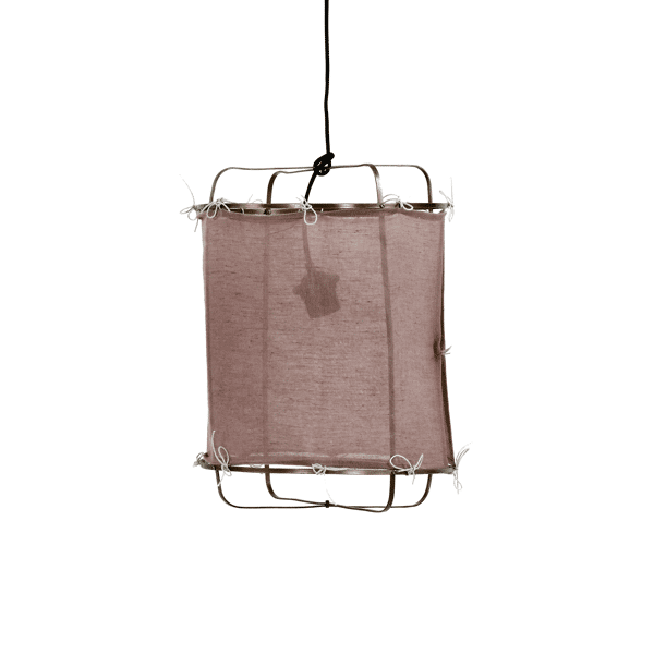 pomax GRISHA - hanglamp - metaal / linnen - DIA 30 x H 40 cm - lavendel