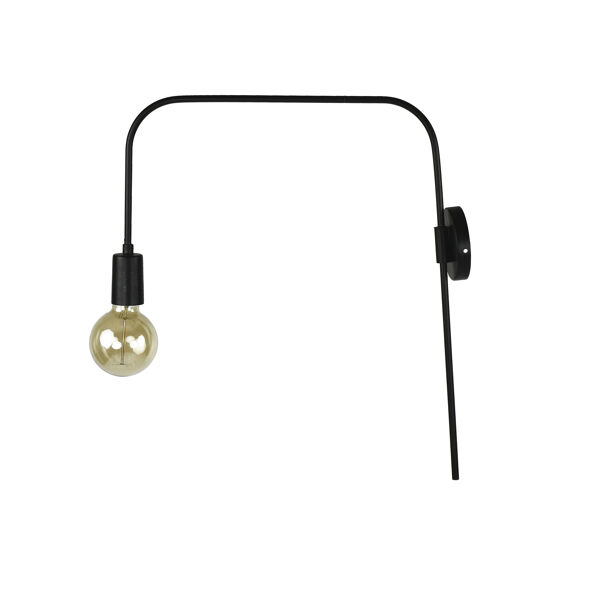 Pomax ILENA - Muurlamp - Metaal - L 47 X W 11 X H 56 Cm - Zwart