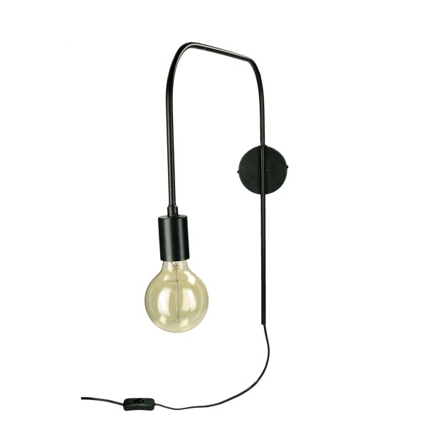 Pomax ILENA - Muurlamp - Metaal - L 47 X W 11 X H 56 Cm - Zwart