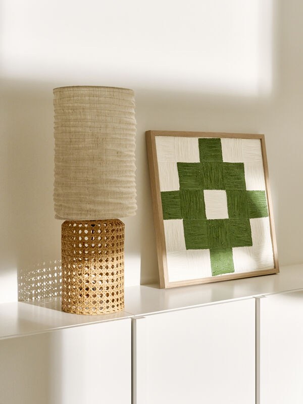 Pomax ILLUSION - Muur Deco - Papier Mâché / Dennenhout - L 60 X W 3 5 X H 60 Cm - Groen